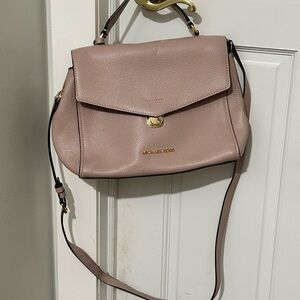 Michael Kors Pink Shoulder Bag with Gold Accents